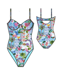 BAKU SARDINIA RETRO UNDERWIRE ONE PIECE - M945SDA