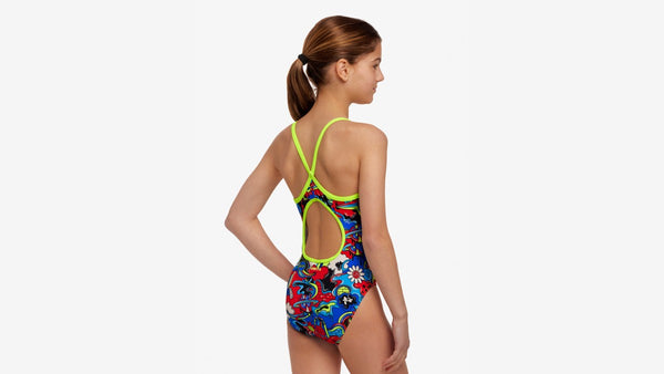 FUNKITA GIRLS DIAMOND BACK ONE PIECE - HAPPY JACK