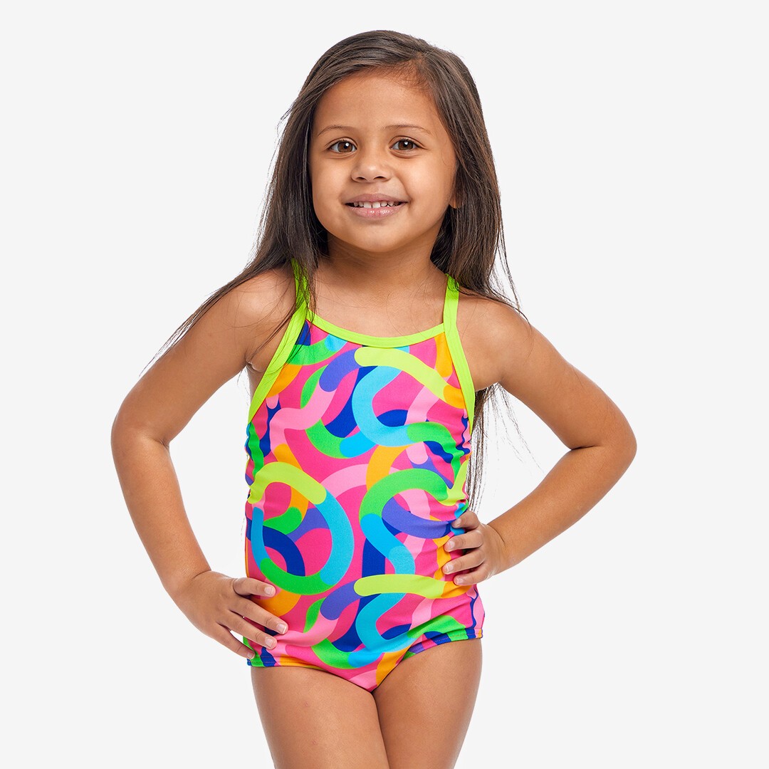 FUNKITA TODDLER GIRLS PRINTED 1PC - CURLY WURLY