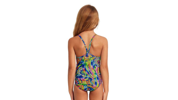 FUNKITA TODDLER GIRLS PRINTED ONE PIECE - SPIN THE BOTTLE