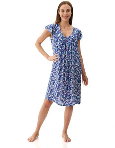 GIVONI MARIA FLUTTER SLEEVE SHORT NIGHTIE - 6AF53M