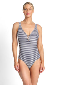 JANTZEN ANCHOR STRIPE LATTICE 1PC - JA84920