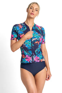 JANTZEN FRESIA SHORT SLEEVE MASTECTOMY RASHIE - JA91171MAS