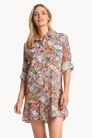 JANTZEN LILYMAZE BUTTON THROUGH SHIRT - JA91228