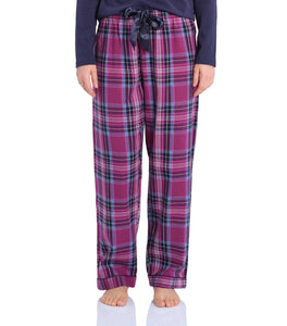 MAGNOLIA LOUNGE PLUM CHECK PJ PANT