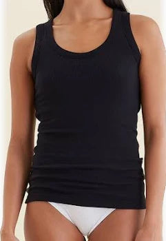 PAPINELLE MILLA RIB SHELF BRA TANK -Black
