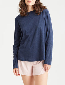 Copy of PAPINELLE JADA ORGANIC COTTON  LS TEE - NAVY