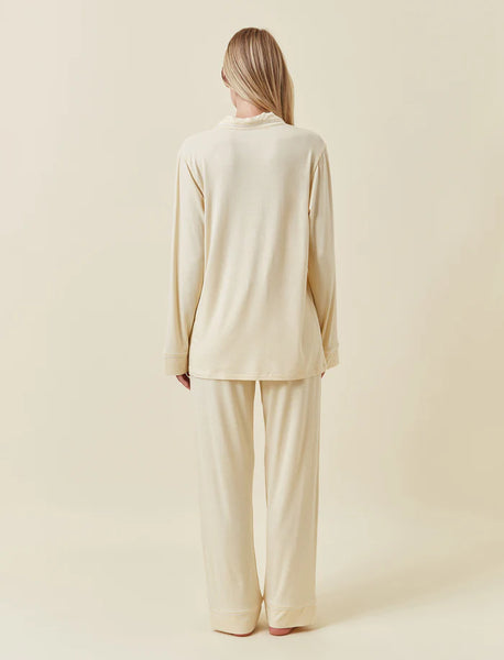PAPINELLE KATE MODAL SOFT FULL LENGTH PJ SET - LEMON CREAM - 19006-198