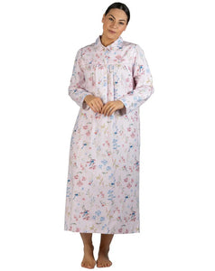 SCHRANK COLLARED NIGHTIE BLUE WREN SK617B    BLUE & PINK