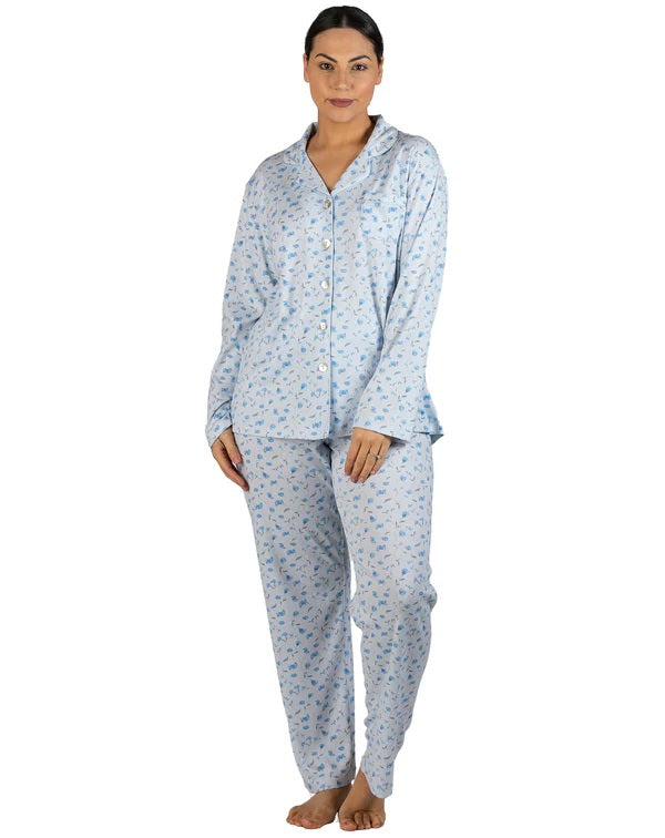 SCHRANK PEONY REVERE PJ SET - SK105P  BLUE & PINK