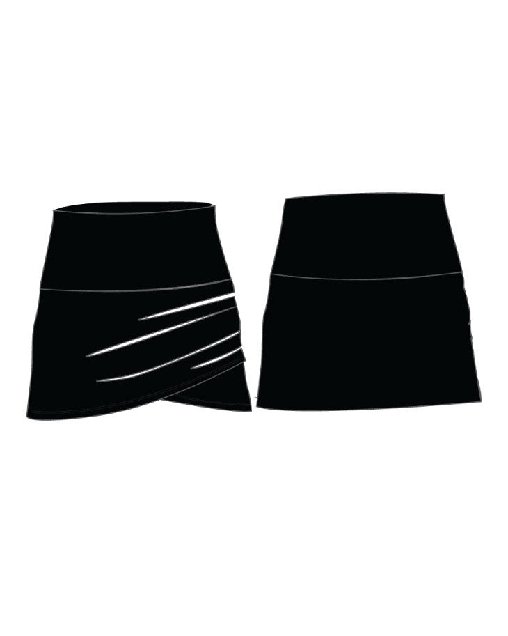 POOLPROOF RUCHED SIDE WRAP SWIM SKIRT - PO60895